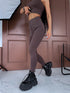 CORRECTIVE leggings "BLACK GOLD" - CHOCO